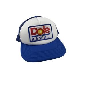 Dole Trucker Hat Blue White Adjustable Snapback